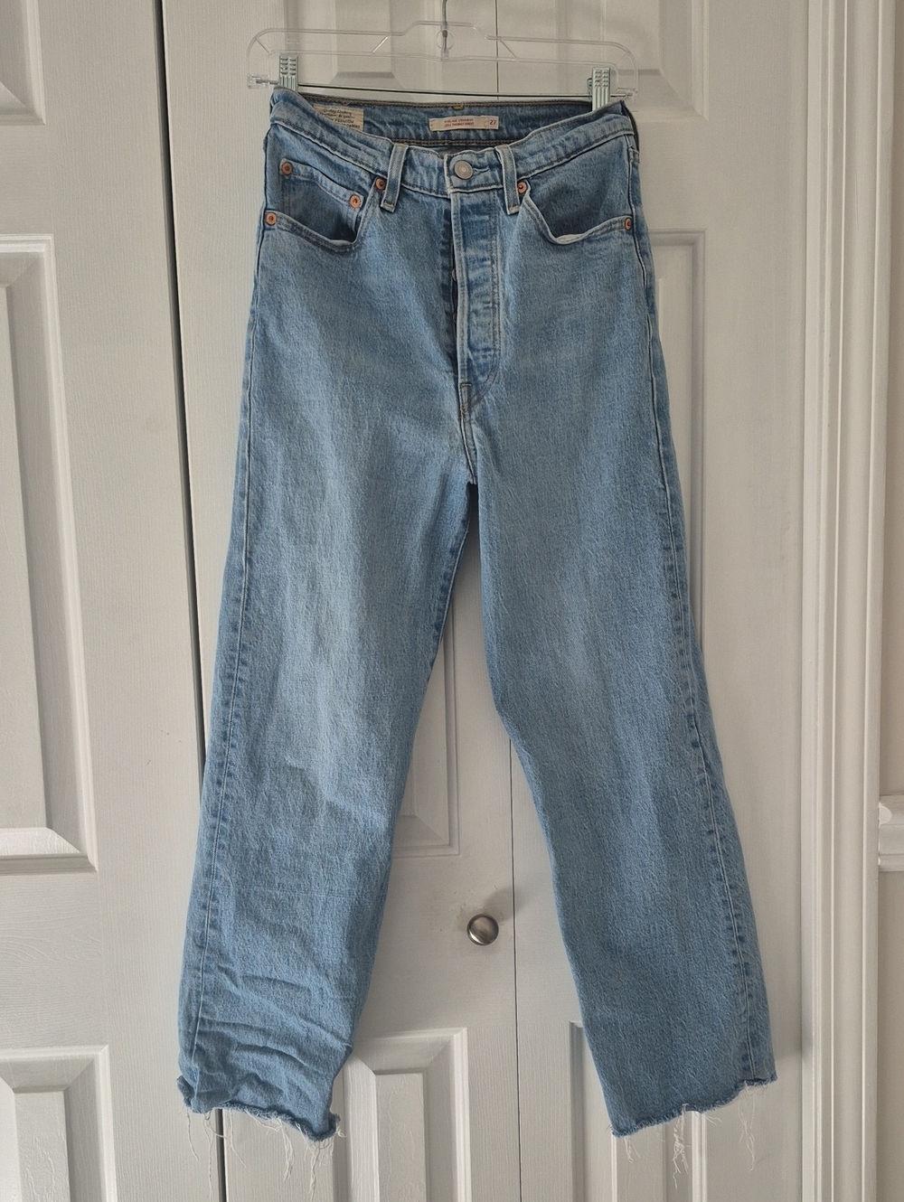 Levis Ribcage Straight Jeans Light Wash - 27 - Picture 2 of 12